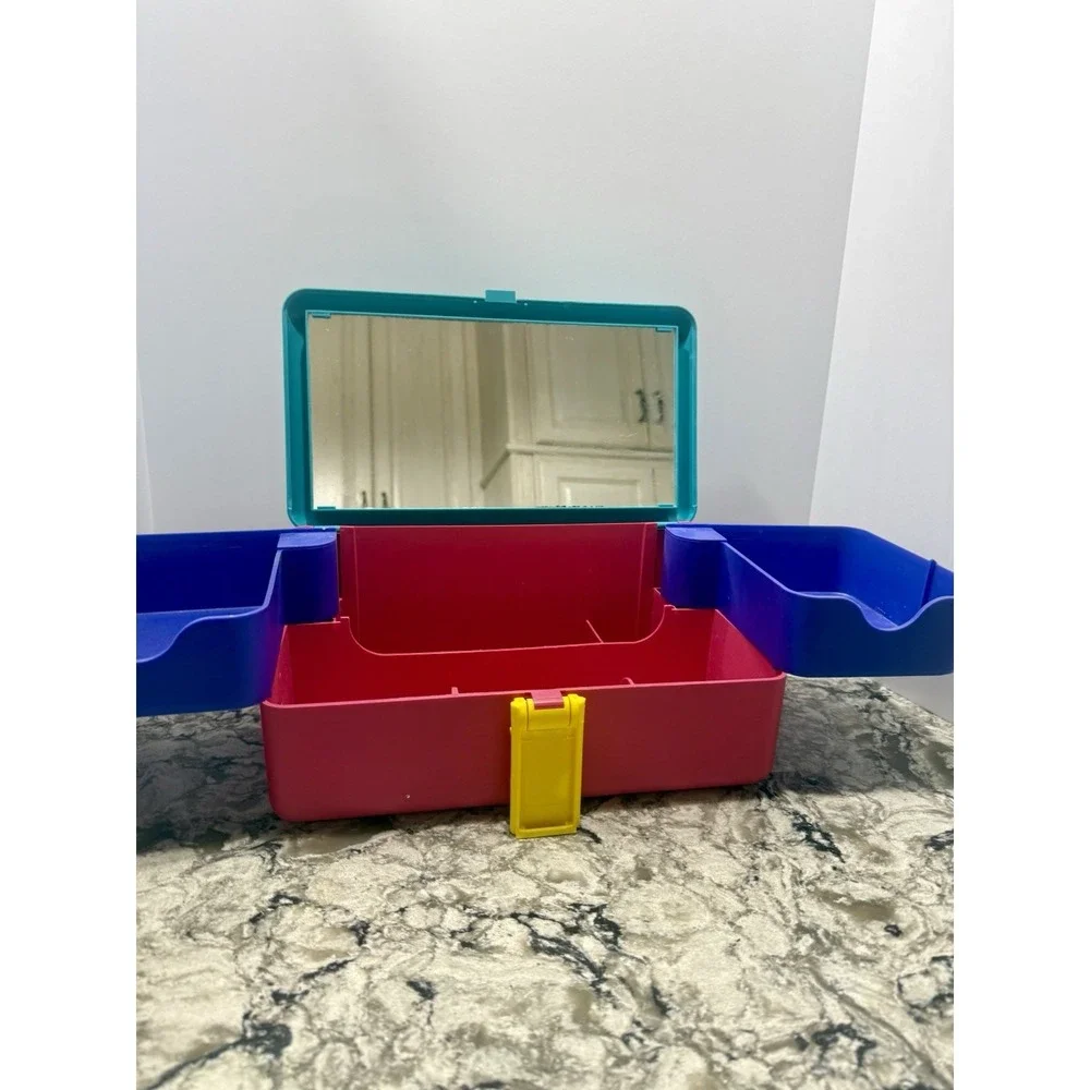 Vtg 1992 PRETTY NEAT 7x12 Organizer 2 Swing Out Trays Makeup